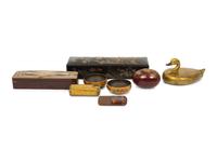 Eight Pieces of Asian Lacquer Work