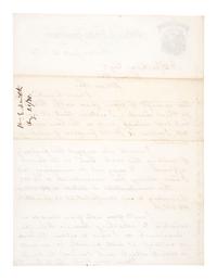 [CHICAGO]. Archive of letters and documents of Andrew B. JACKSON, founder of Rogers Park, IL, and his son Andrew JACKSON.