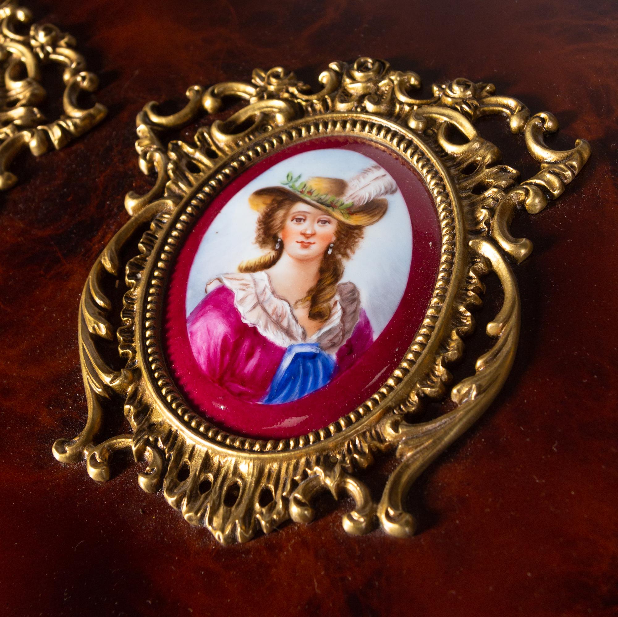 A Continental Gilt Metal and Vienna Style Porcelain Mounted Guéridon