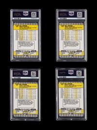A Collection of 1989 Fleer Billy Ripken FF Error Cards (PSA 9 and PSA 8) and Black Box Over Error Cards (PSA 8 and PSA 7)