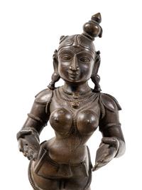 A Pair of Indian Festival Bronze Figures of Skanda and Valli