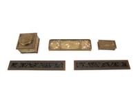 Four Tiffany Studios Bronze Desk Accessories