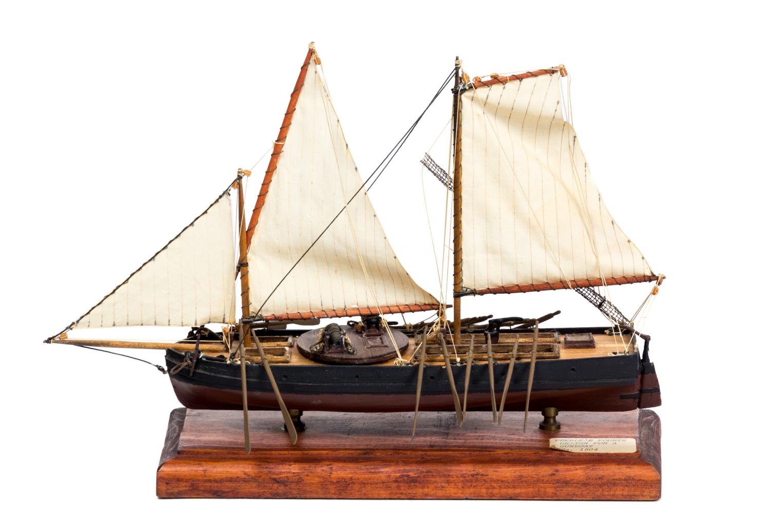 Preble's Fourth Design for a Gunboat, 1804 Height 9 inches.