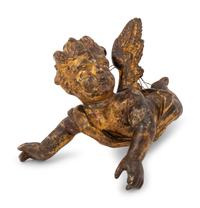 An Italian Giltwood Cherub Figure