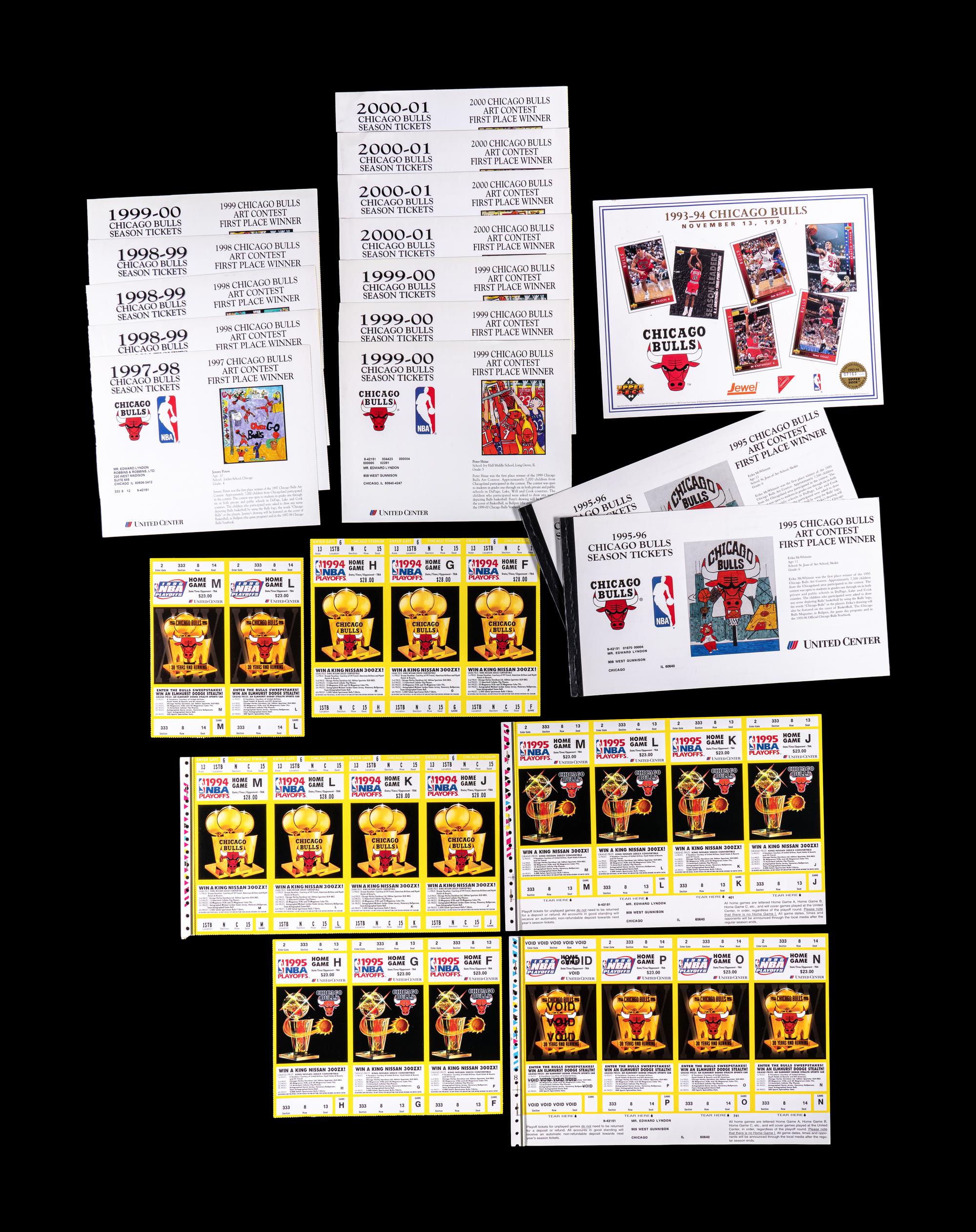 A Complete, Unused 1994-95 Chicago Bulls Season Ticket Booklet With All Games From Innaugural Season at United Center Including Michael Jordan's First Home Game Wearing Number 45