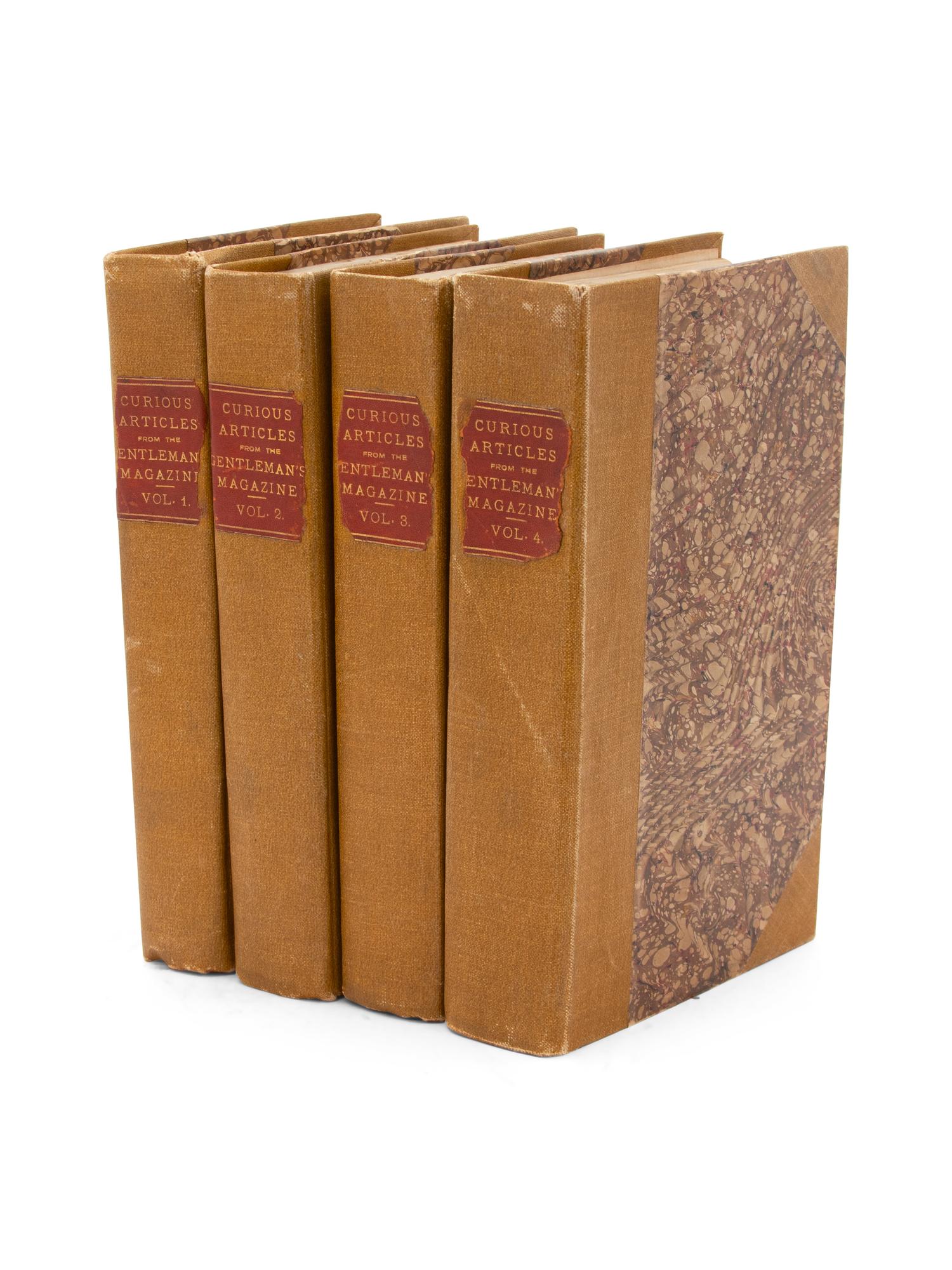 Walker, John (Fellow of New College), Longman, Hurst, Rees, Orme and Brown, London 1814, A Selection of Curious Articles from the Gentleman's Magazine, 4 vols, 8vo.