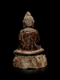 A Bronze Figure of Seated Shakyamuni Buddha