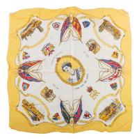 [ROYALTY]. Two scarves from Queen Elizabeth II coronation, comprising: