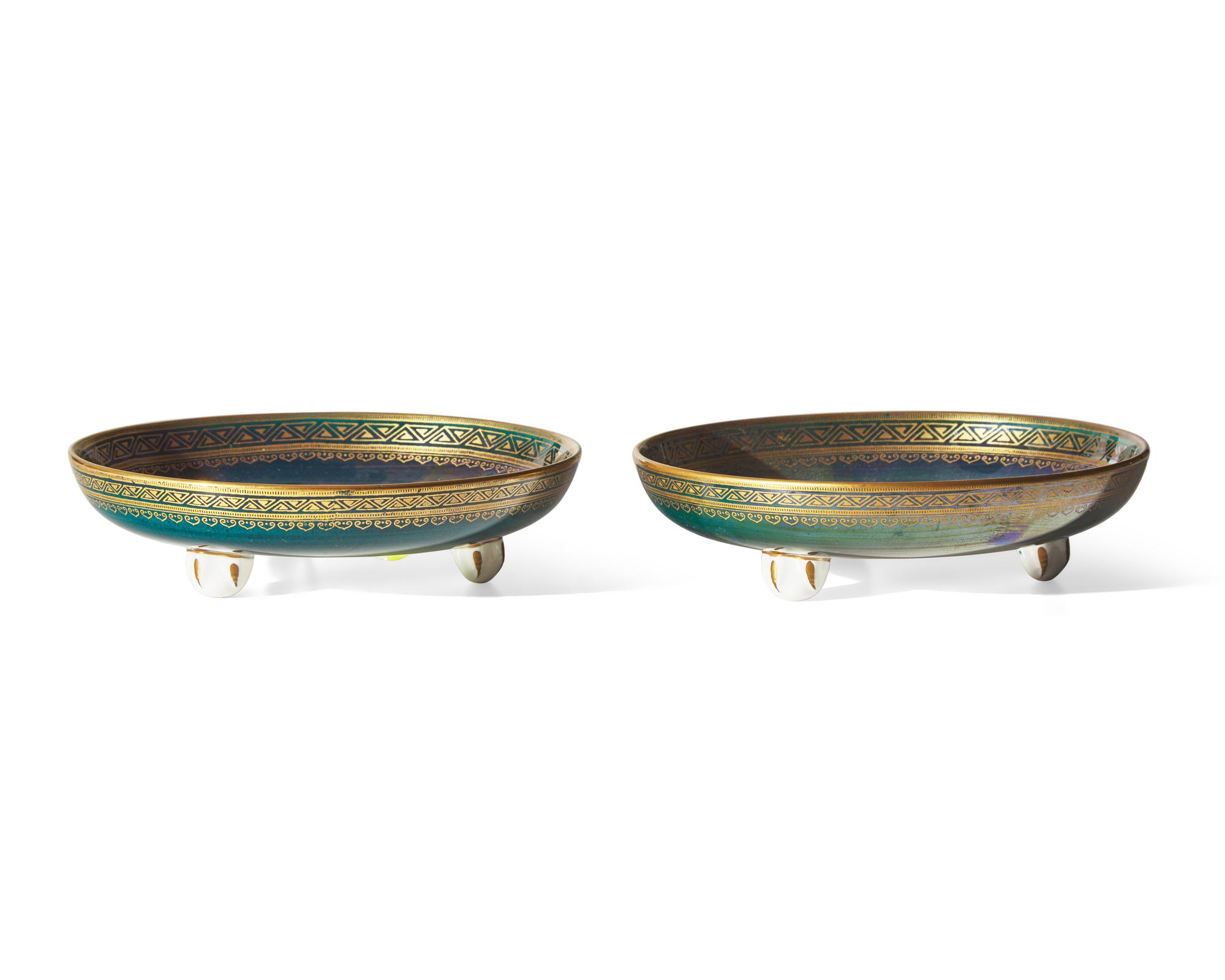 A Pair of Wedgwood Fairyland Lustre 'Nizami' Salvers