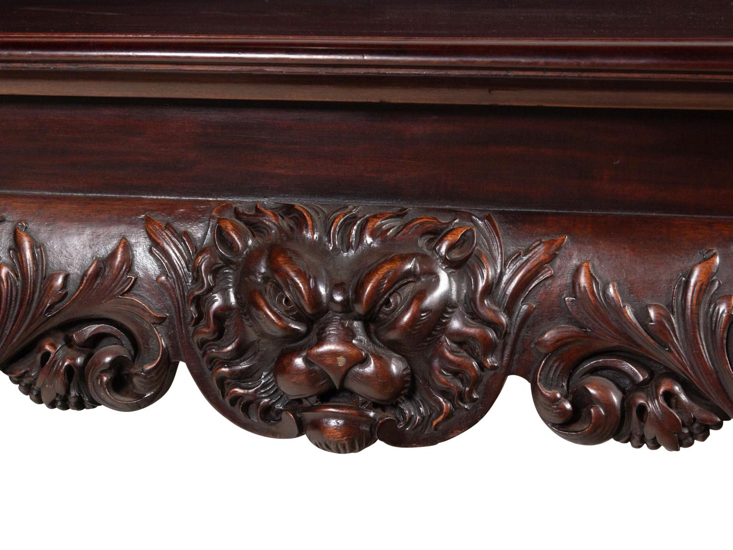 An Irish George III Style Carved Mahogany Console Table