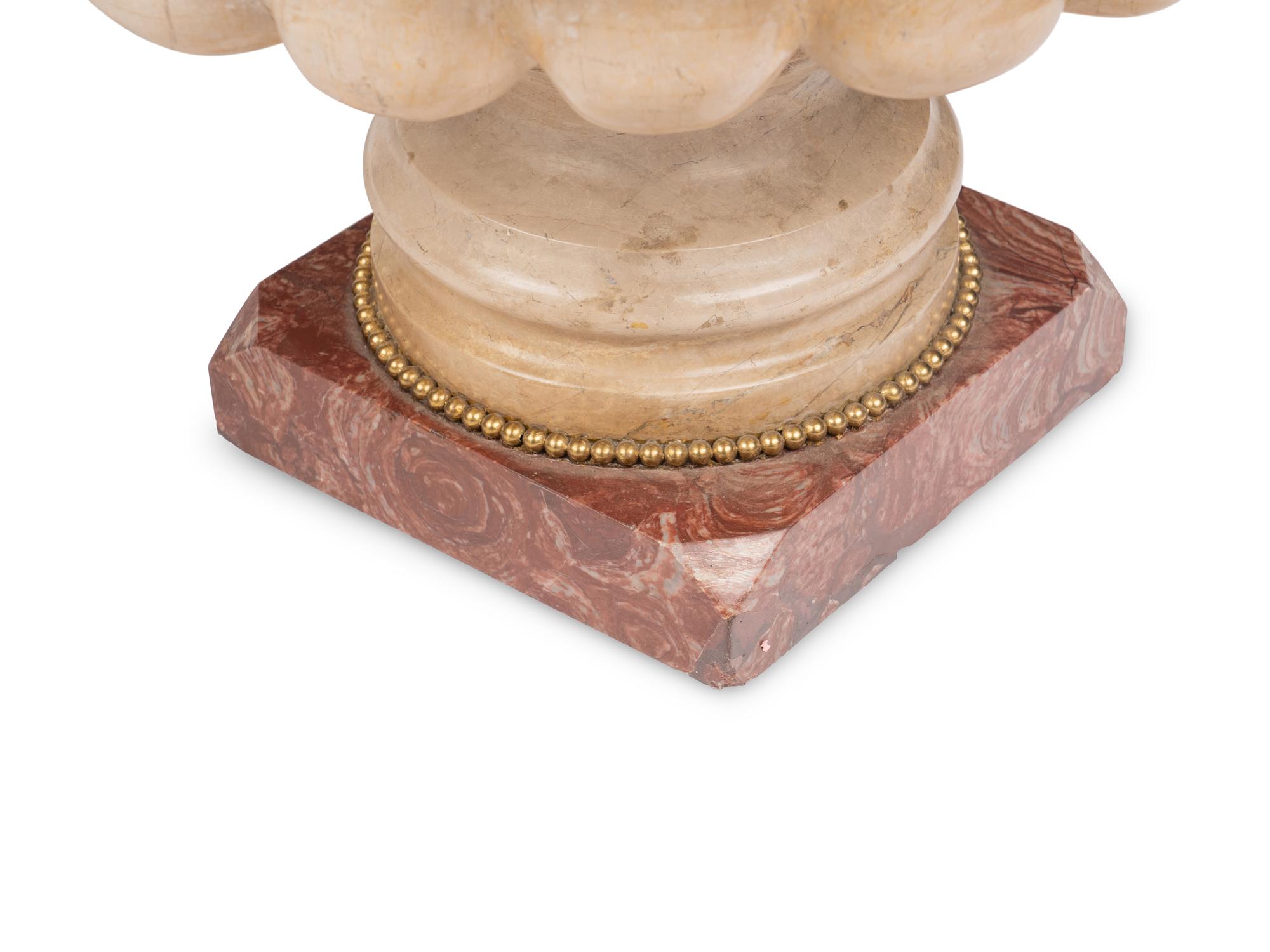 A Pair of Neoclassical Style Fluted Marble Jardinieres