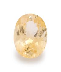 13.17 CARAT OVAL BRILLIANT CUT YELLOW SAPPHIRE