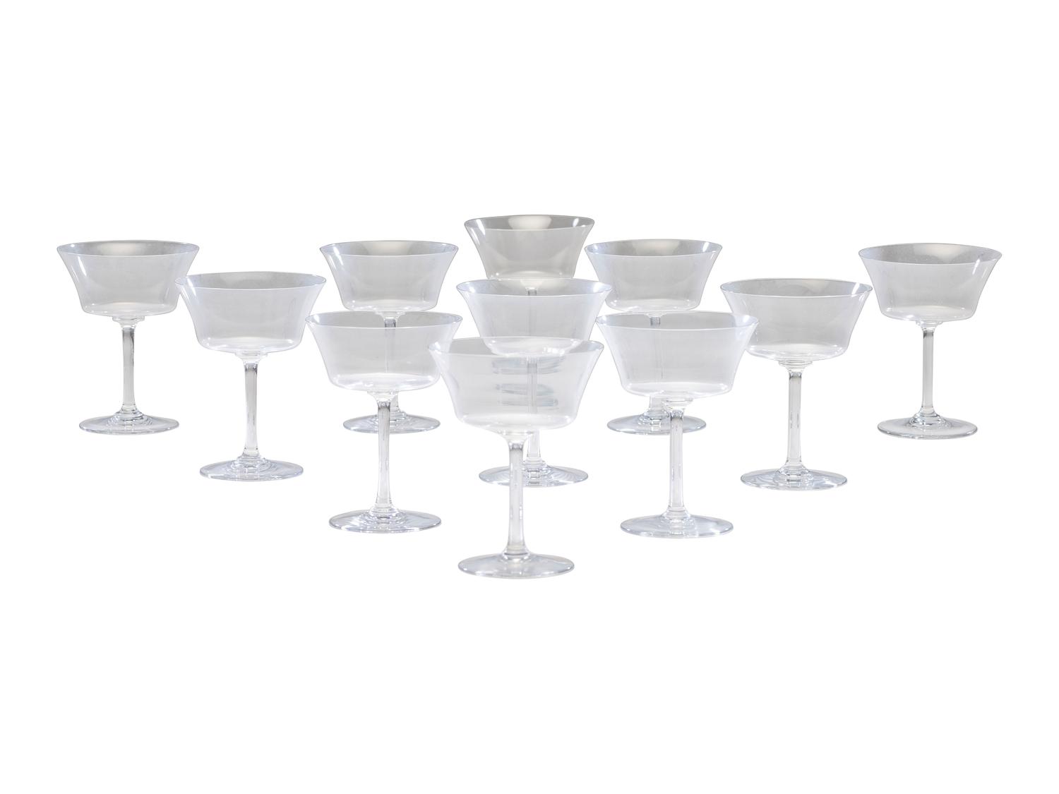 Eleven Baccarat Champagne Coupes