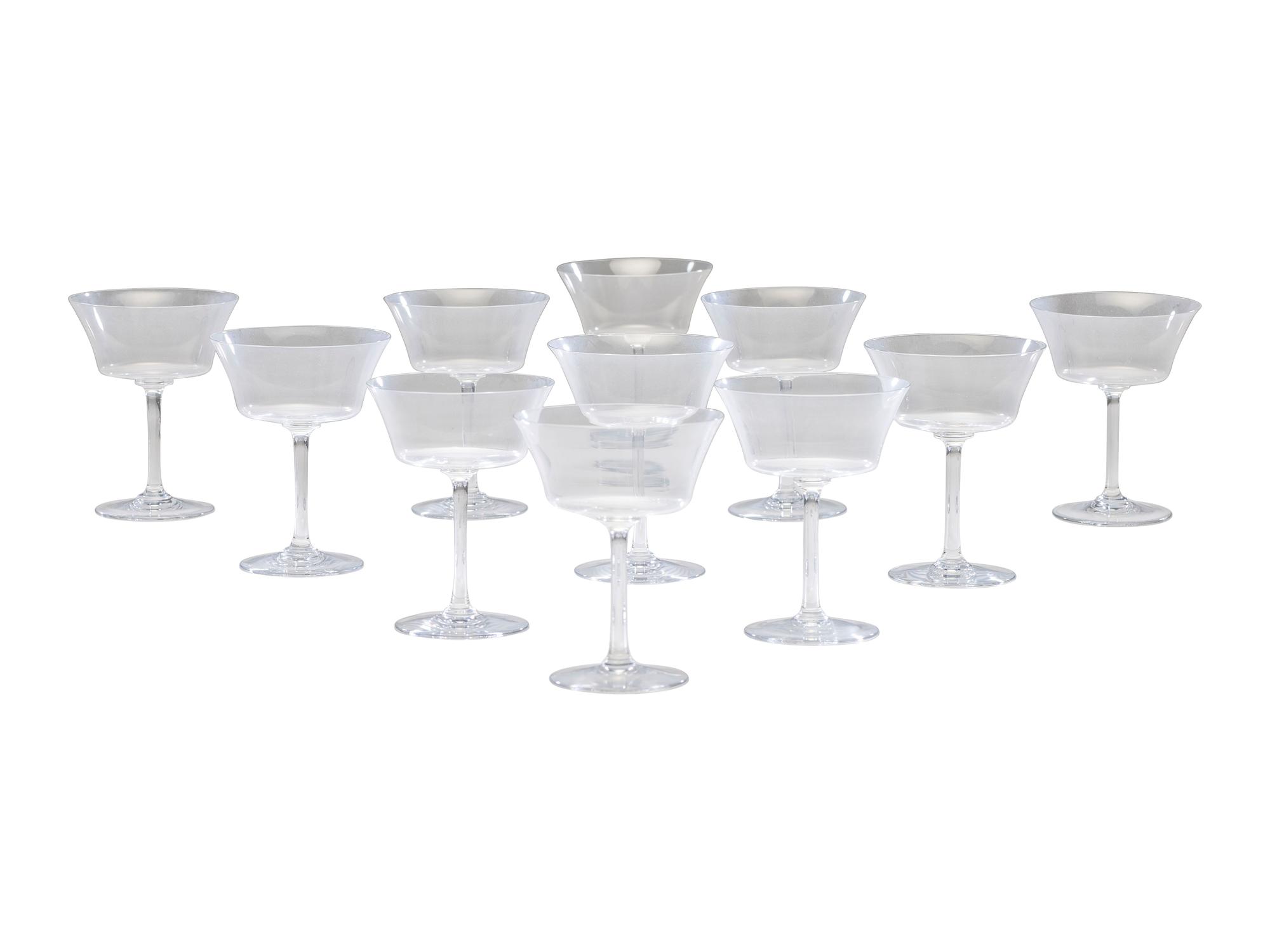 Eleven Baccarat Champagne Coupes