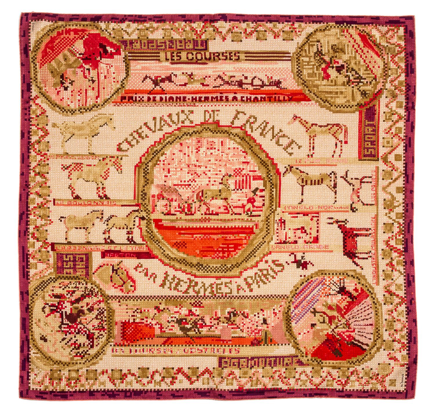 An Hermes 90cm Silk Scarf, 36"x36".