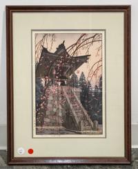 Toshi Yoshida, (Japanese, 1911-1995), Heirinji, Temple Bell