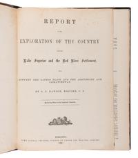 [AMERICANA]. DAWSON, S.J. Report on the Exploration of the Country Between Lake Superior and the Red River Settlement . Toronto: John Lovell, 1859.