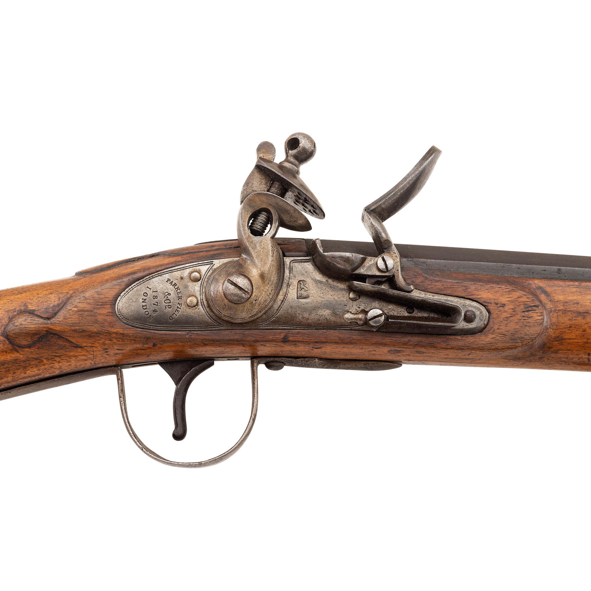Flintlock Northwest Trade Gun by Parker, Field & Co. dated 1874