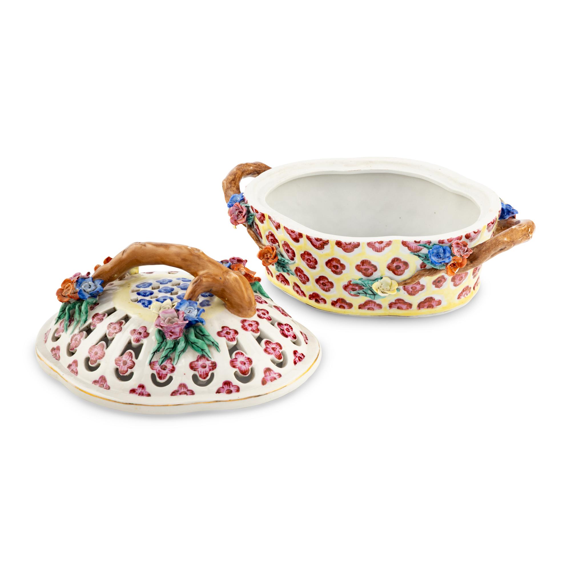 A Chinese Polychrome Glazed Earthenware Tureen