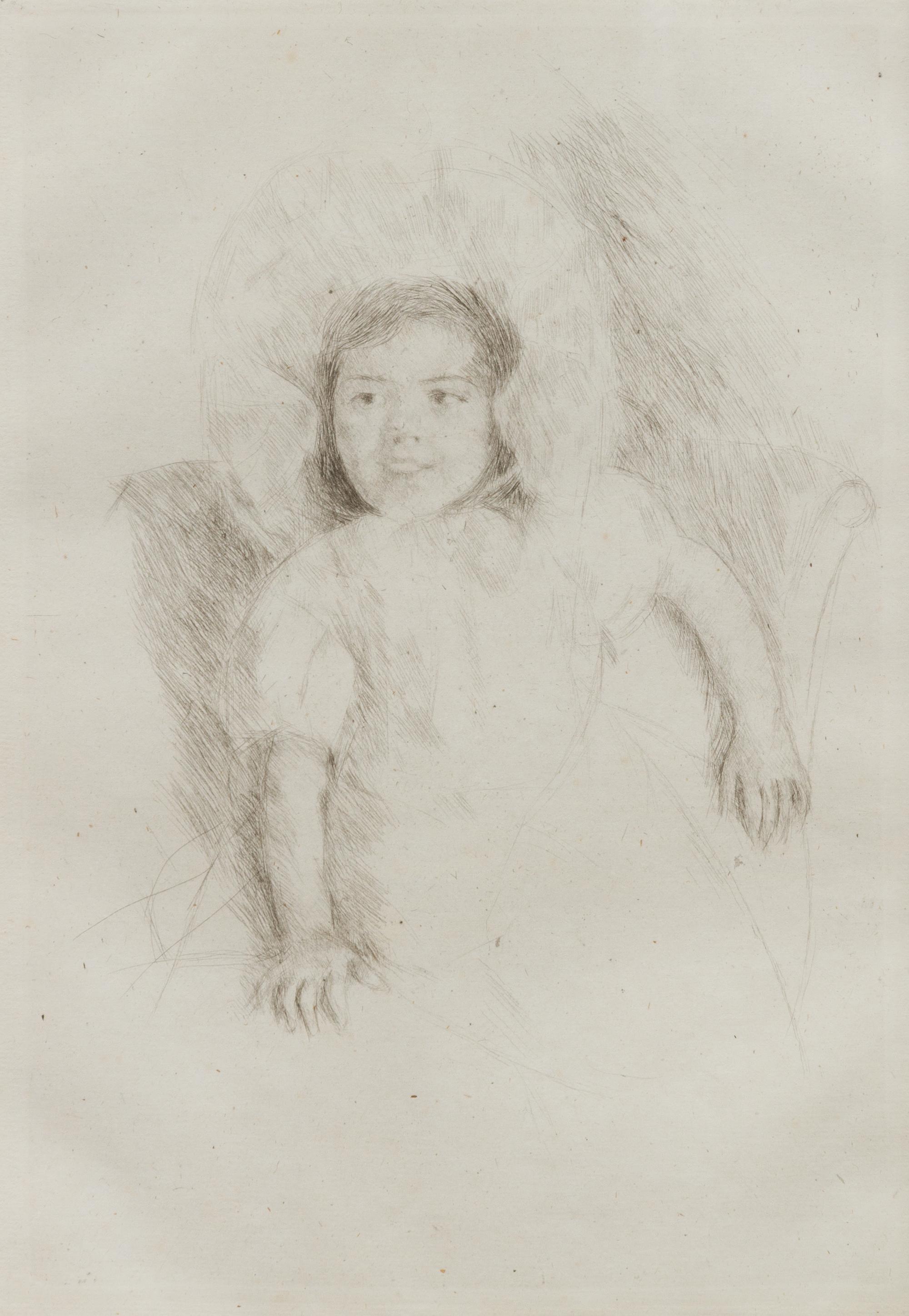 Mary Cassatt, (American, 1844-1926), Margot Wearing a Bonnet, No. 1