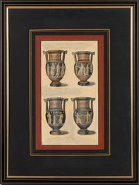 Four Italian Colored Engravings
