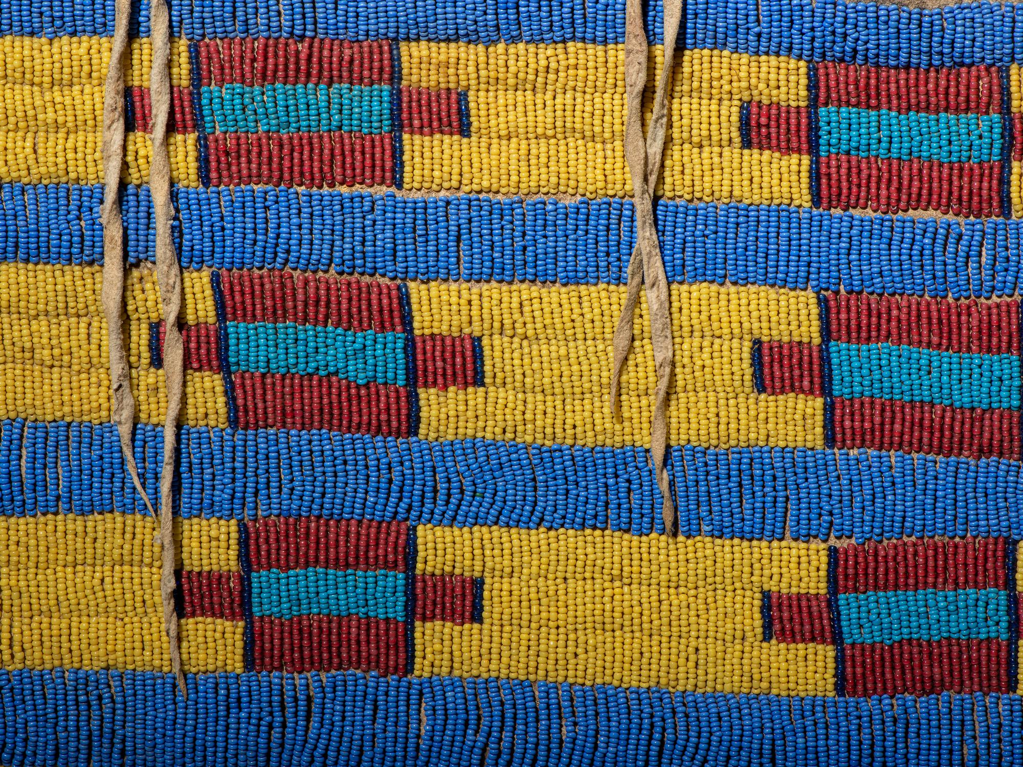 Sioux Beaded Hide Possible Bags, Matched Pair