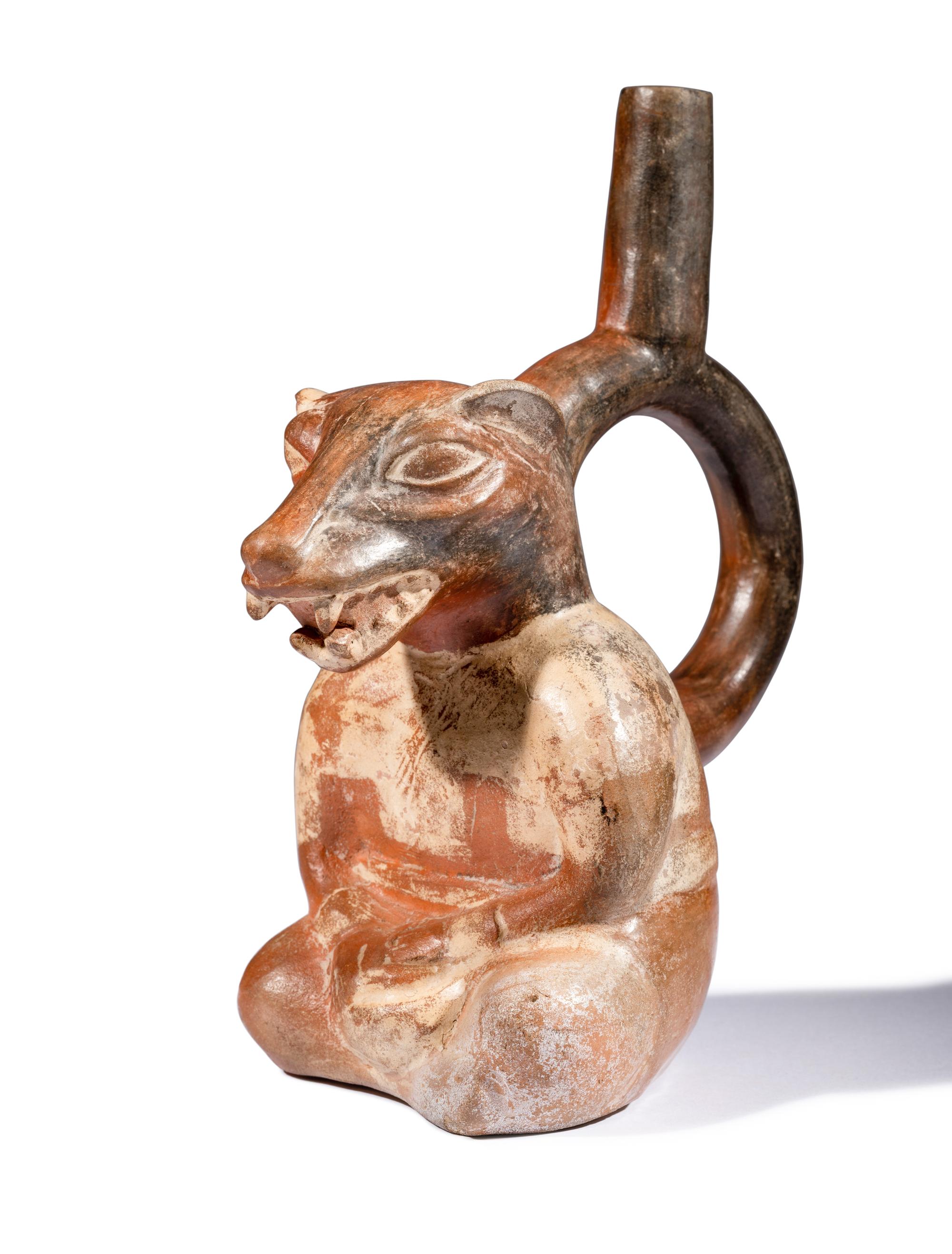 A Moche Anthropomorphized Fox Vessel