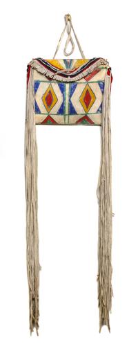 Pair of Nez Perce Medicine Case Parfleche Width 12 x length (with fringe) 36 inches — Late 19th/ Early 20th Century