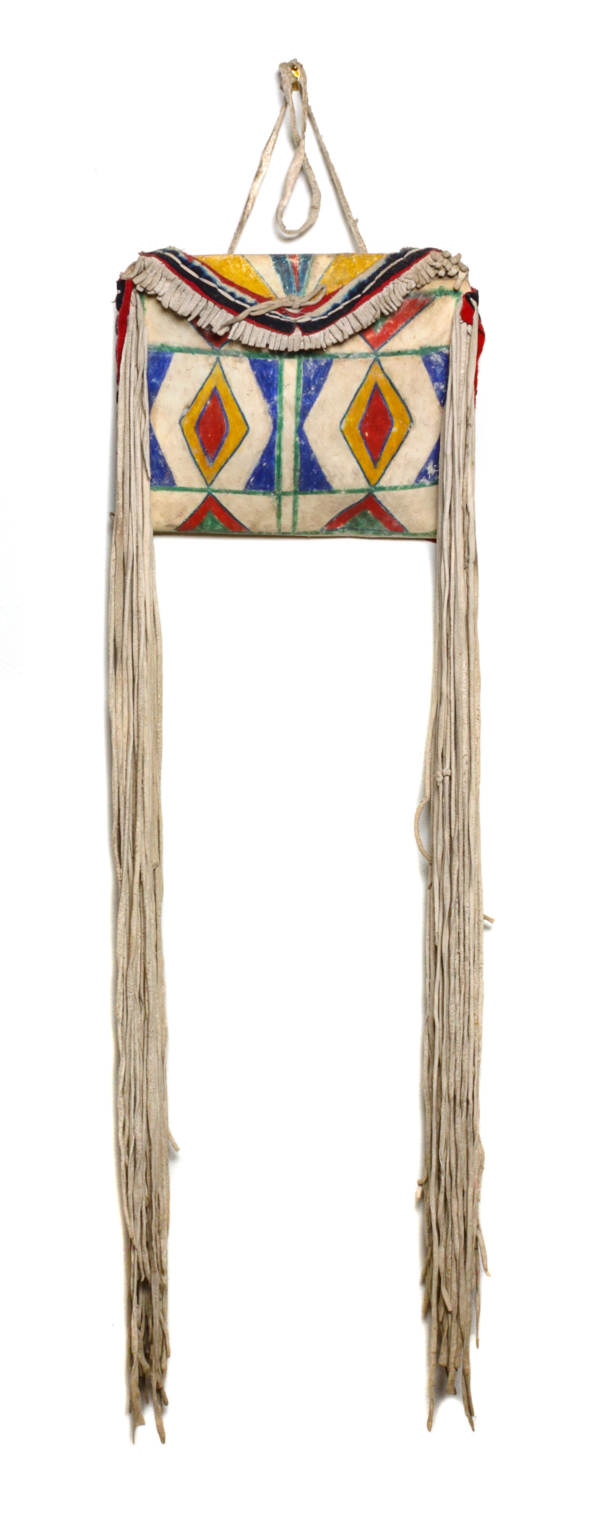 Pair of Nez Perce Medicine Case Parfleche Width 12 x length (with fringe) 36 inches — Late 19th/ Early 20th Century