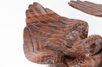 A Japanese Export Carved Rosewood Bird Group