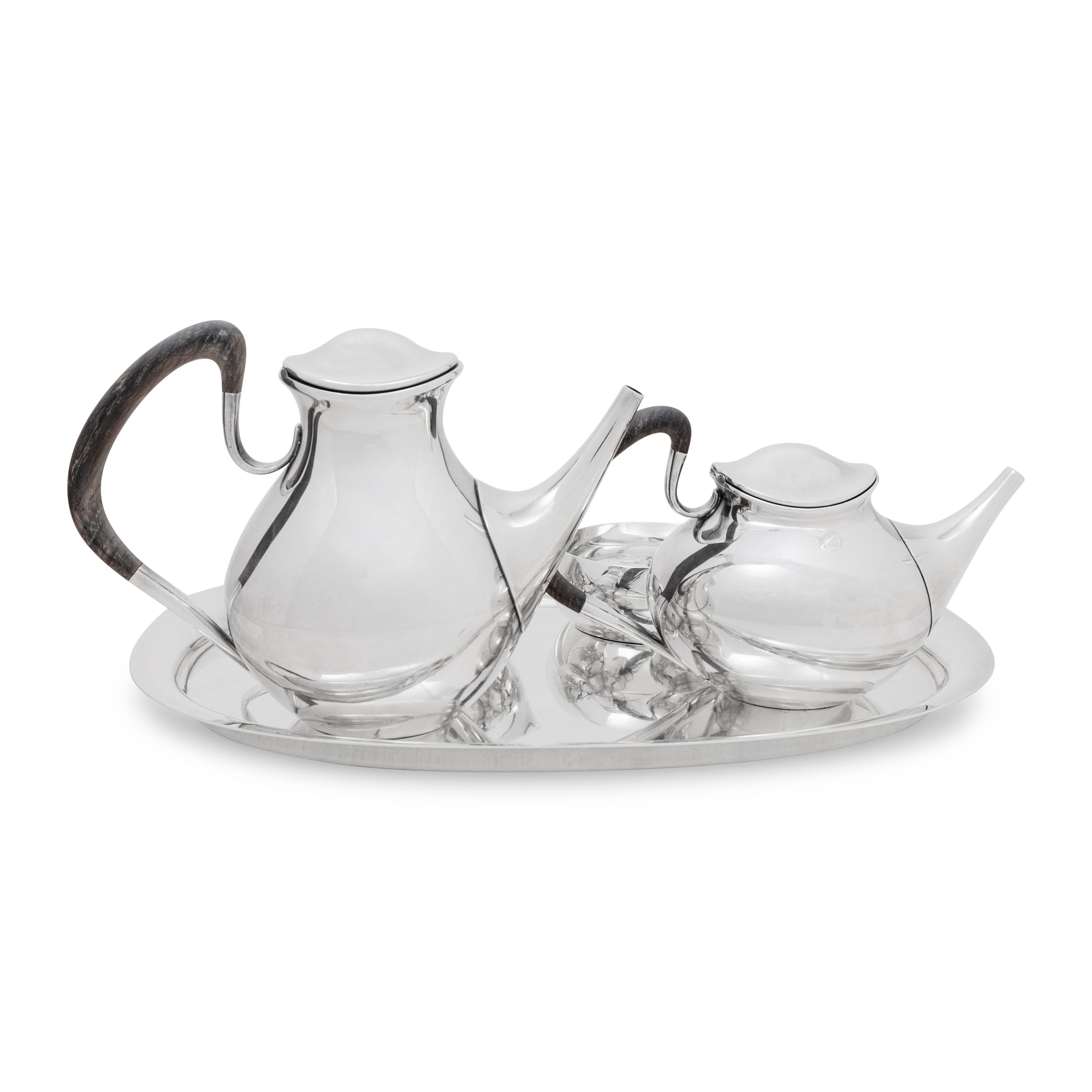 A Georg Jensen Five-Piece Silver Tea and Coffee Service