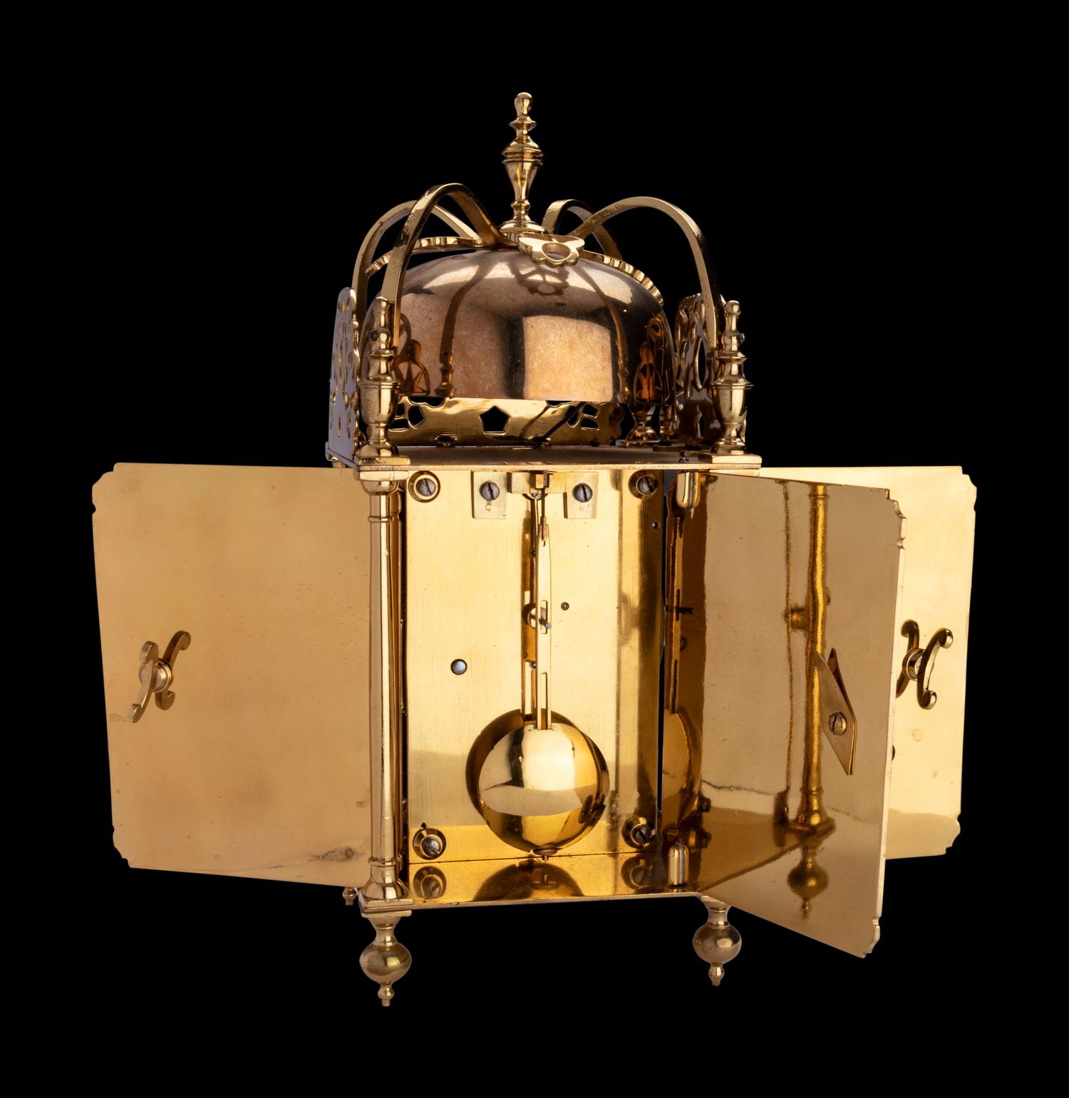 An English Brass Lantern Clock, Thomas Mudge