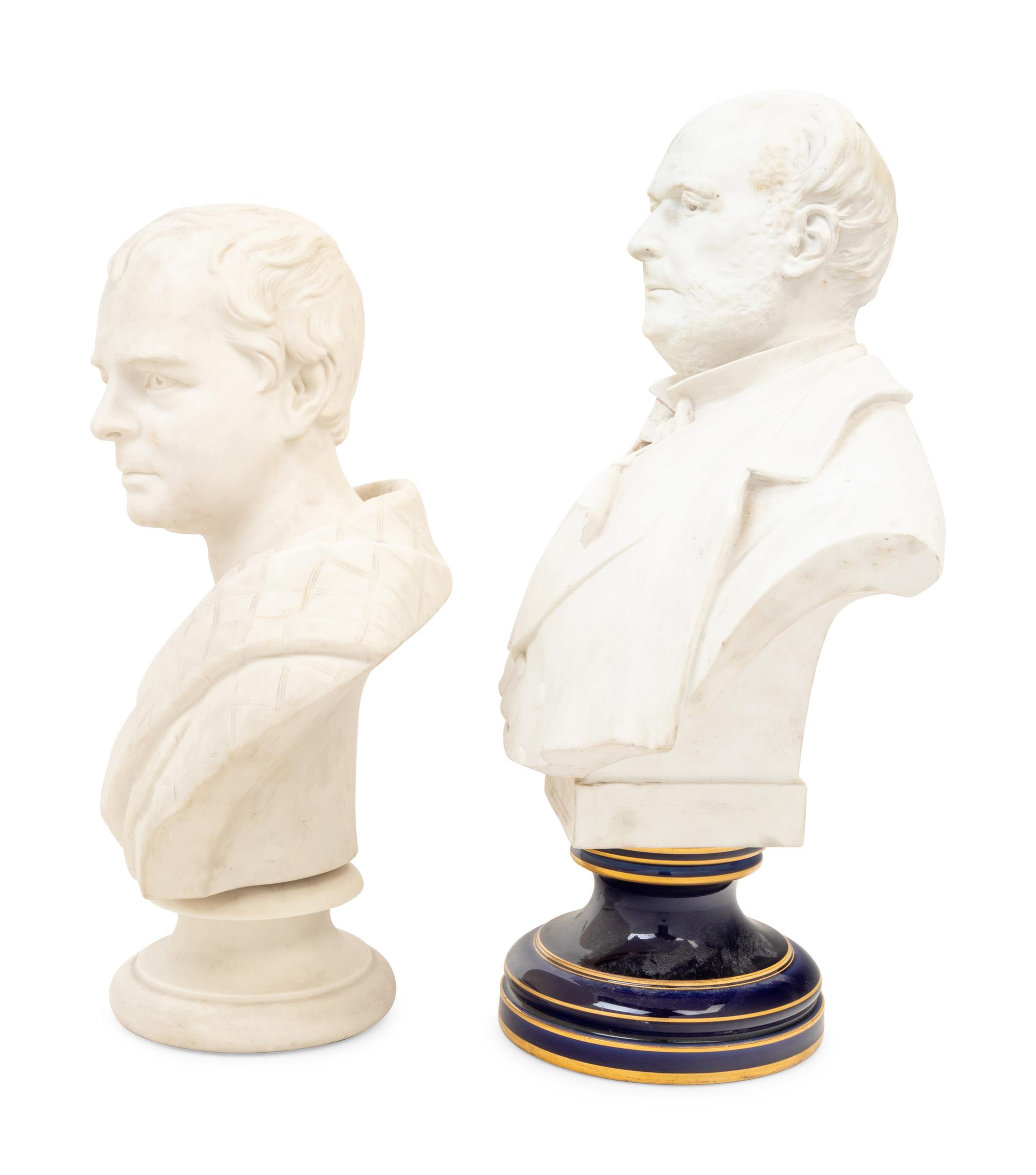 Two Bisque Porcelain Busts