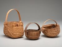 Three Miniature Woven Baskets