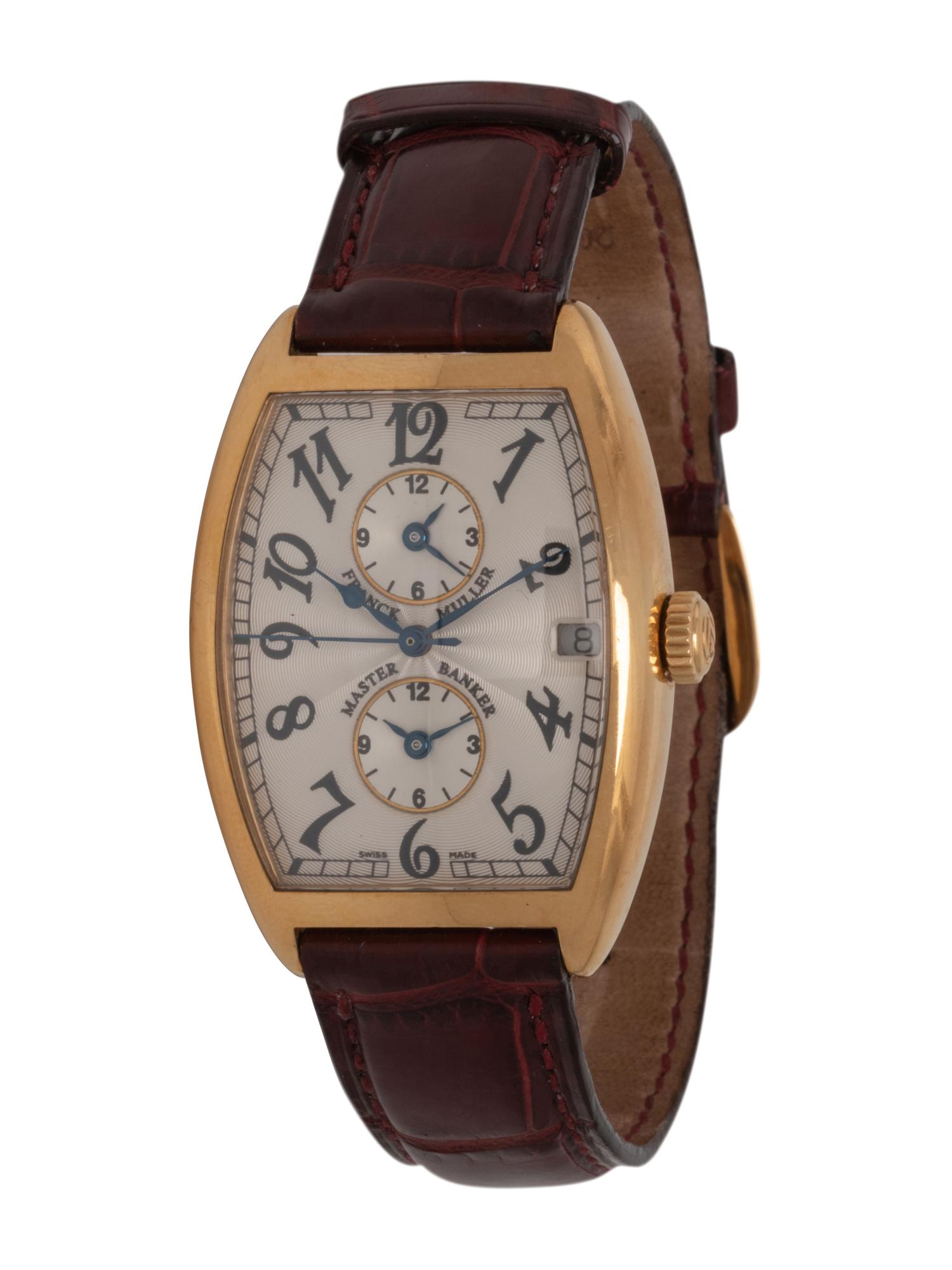 FRANCK MULLER, REF. 2852 18K YELLOW GOLD TRIPLE TIME ZONE 'MASTER BANKER' WATCH