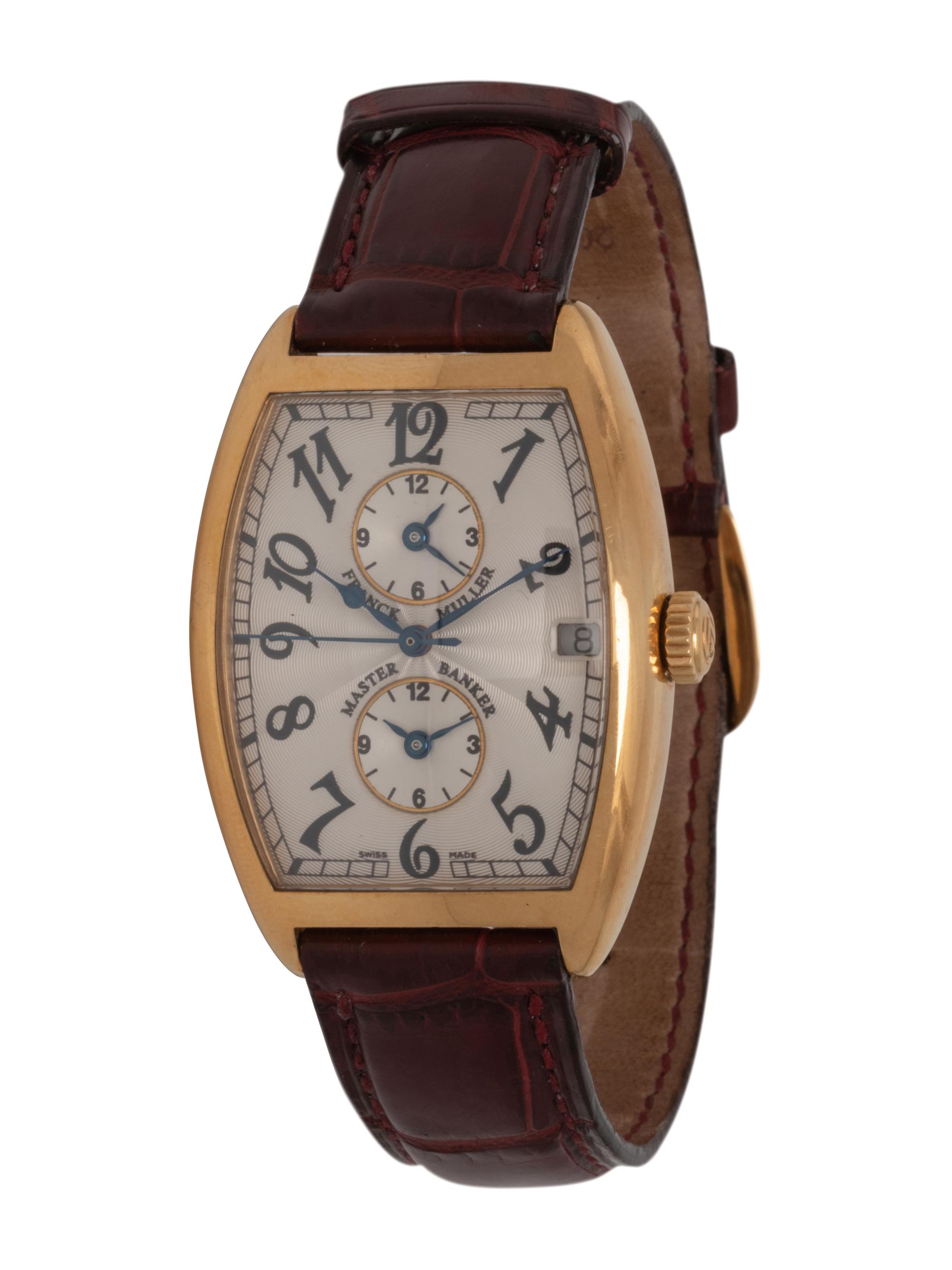 FRANCK MULLER, REF. 2852 18K YELLOW GOLD TRIPLE TIME ZONE 'MASTER BANKER' WATCH