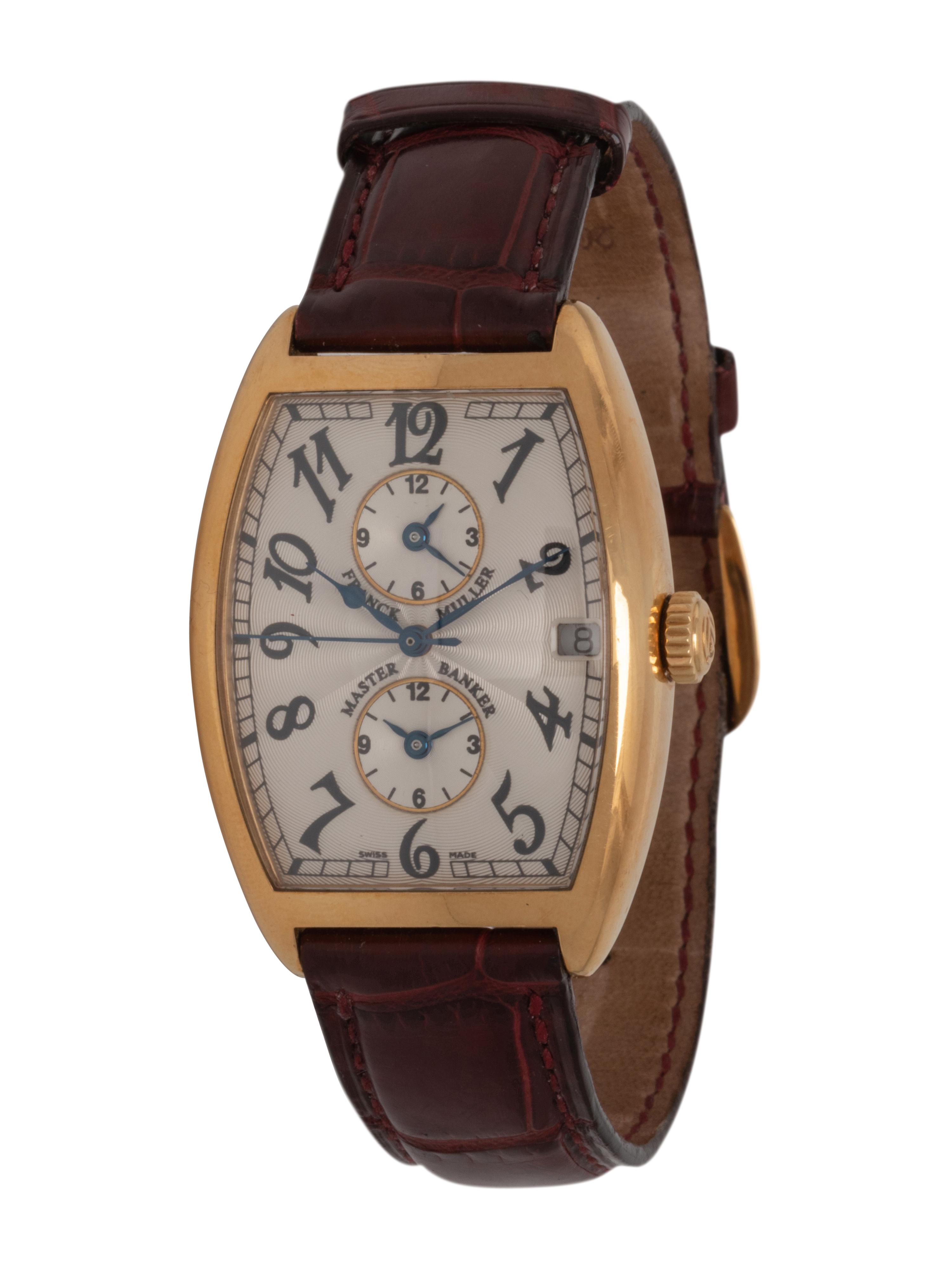 FRANCK MULLER, REF. 2852 18K YELLOW GOLD TRIPLE TIME ZONE 'MASTER BANKER' WATCH