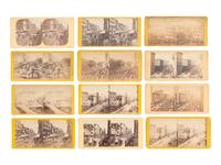 [EARLY PHOTOGRAPHY]. 50 stereoviews of New York City, incl. street scenes and landmarks.