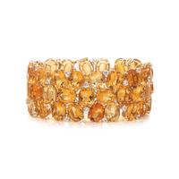 CITRINE AND COLORLESS SAPPHIRE BRACELET