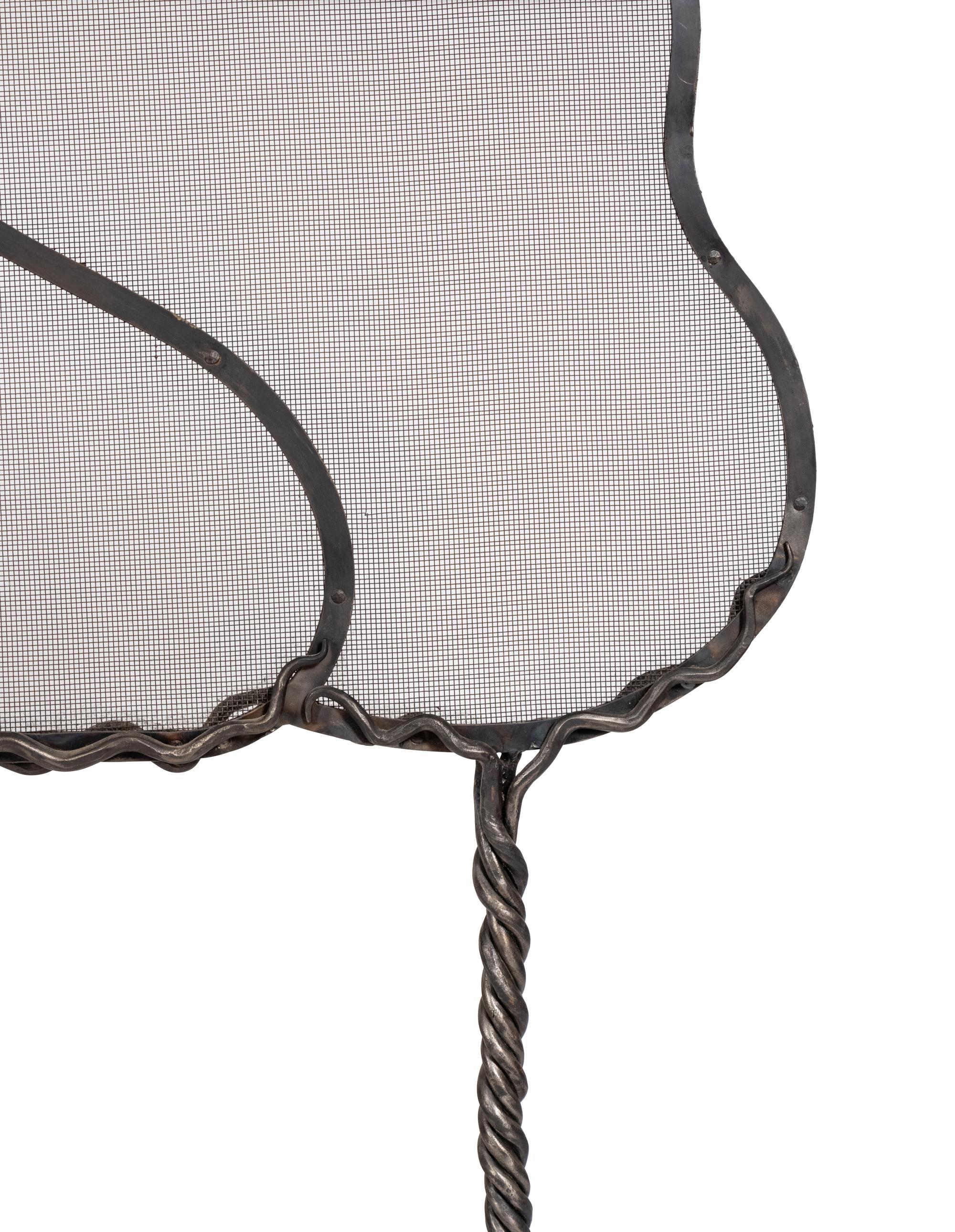 A Pair of Western Style Wrought Iron Fire Screens