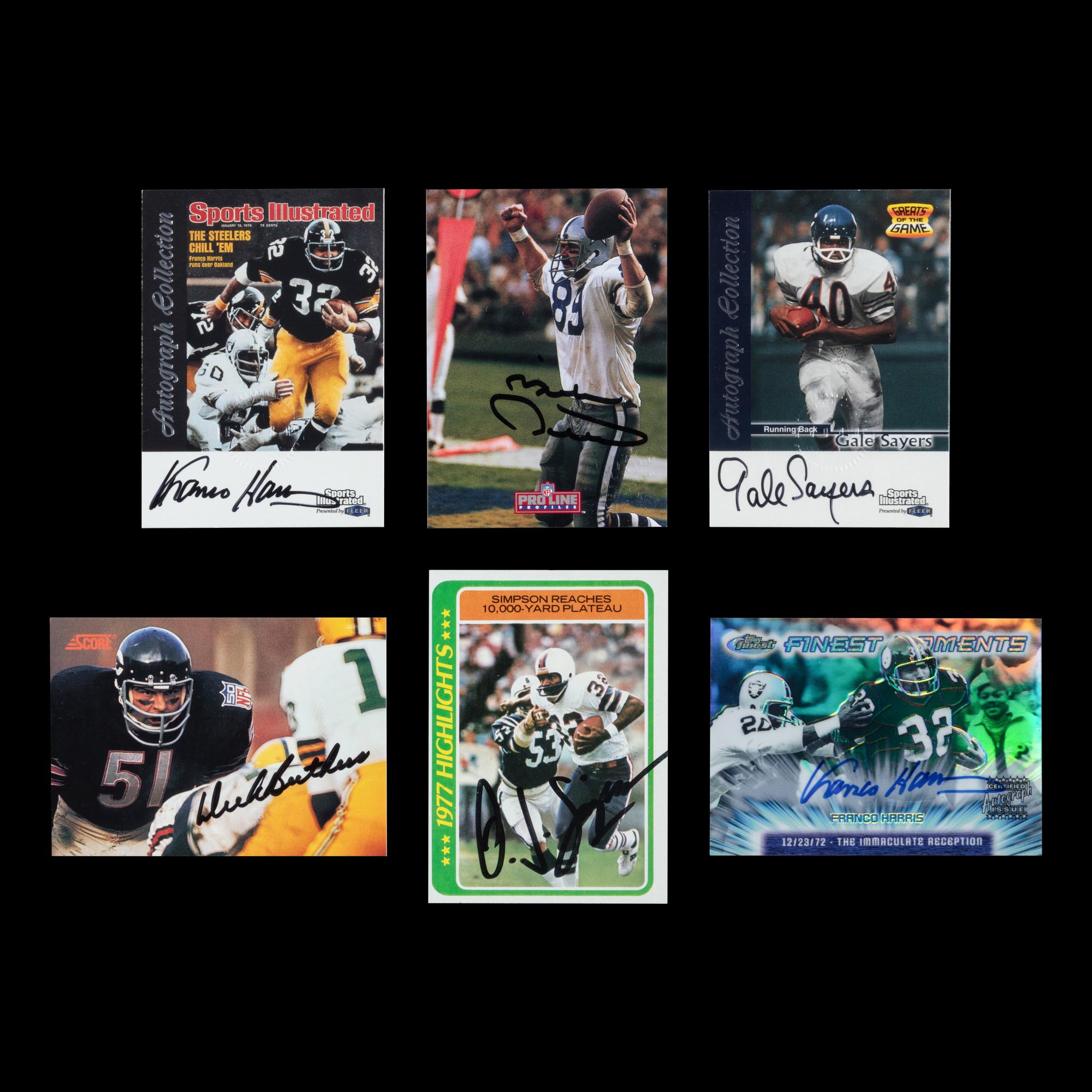 A Collection Hall of Fame Signed Autograph Football Cards