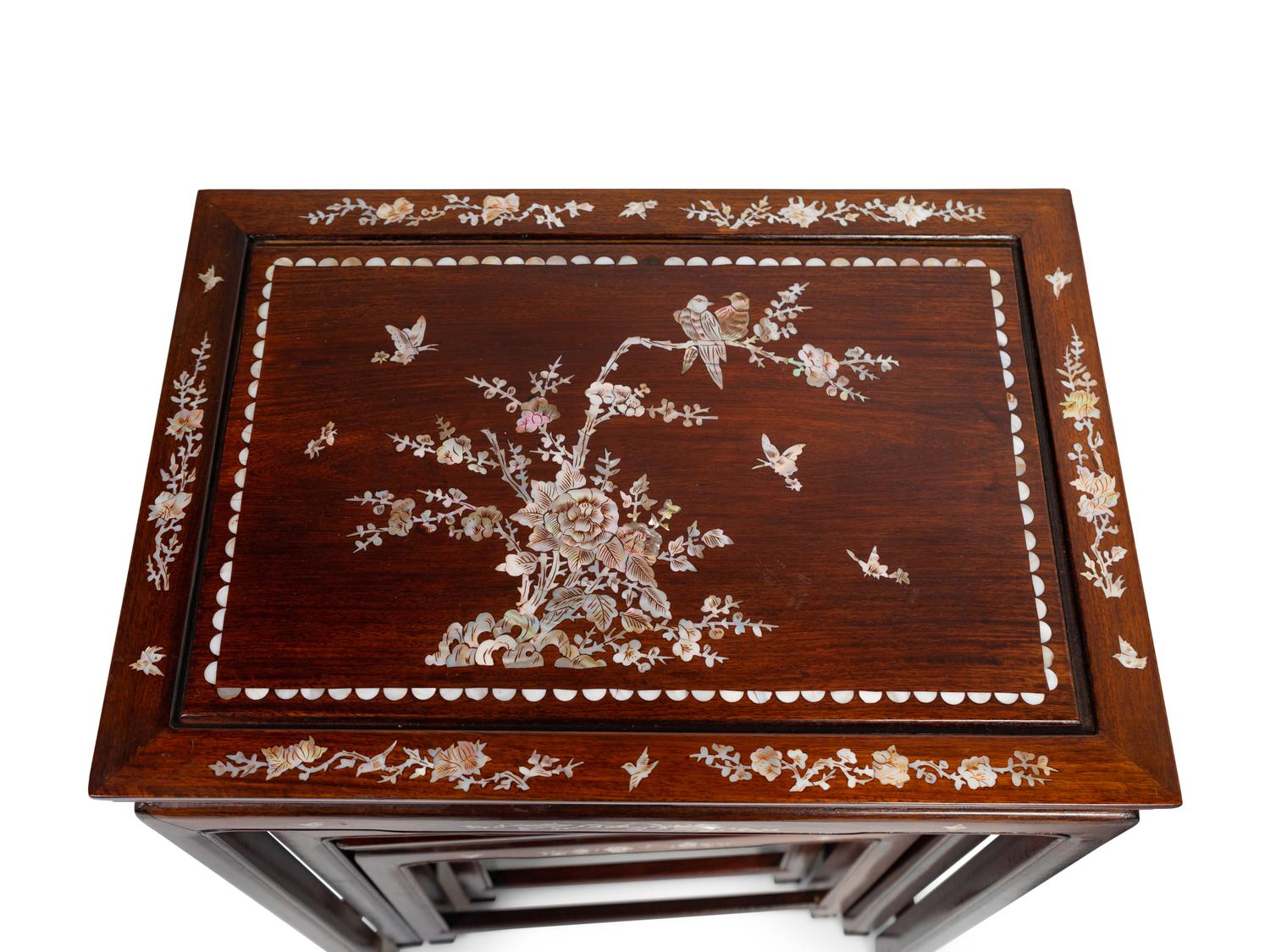 Two Sets of Four Chinese Nesting Tables