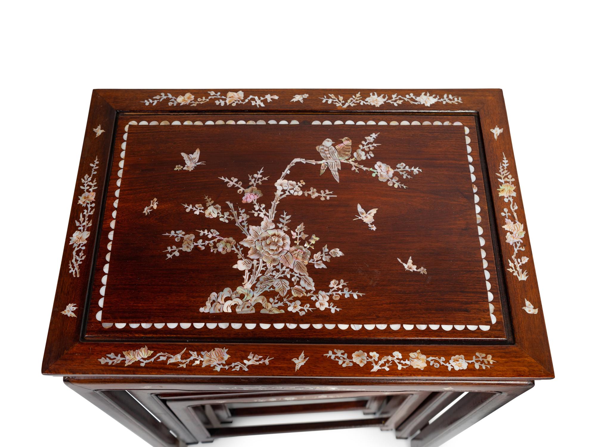 Two Sets of Four Chinese Nesting Tables