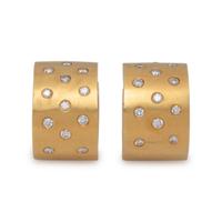 YELLOW GOLD AND DIAMOND EARRINGS