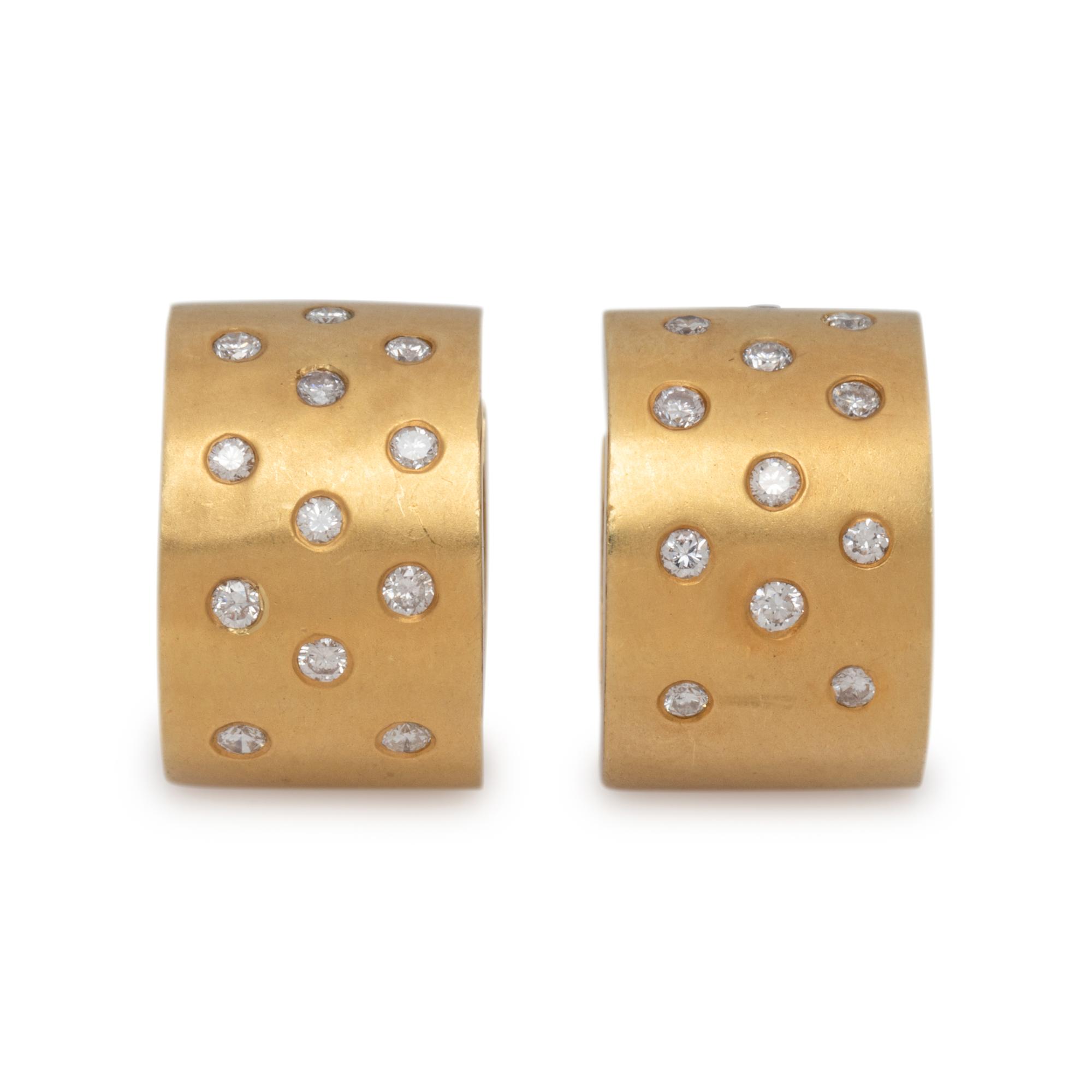 YELLOW GOLD AND DIAMOND EARRINGS