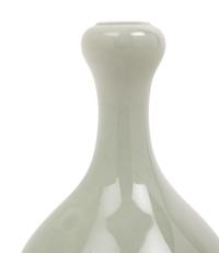 A Chinese Celadon Glazed Garlic-Mouth Vase