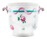 A Richard Ginori Porcelain Cache Pot Height 5 1/8 inches.