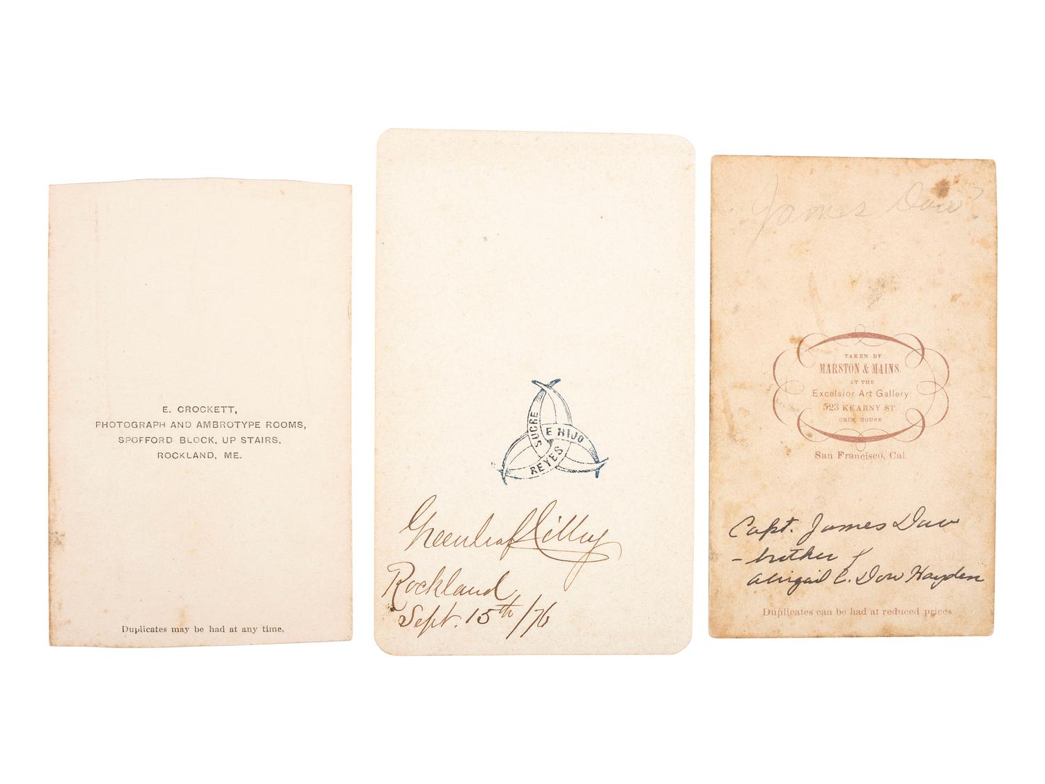 [SCIENCE & TECHNOLOGY]. Charles M. Hayden (1845-1934) archive featuring a patent model for a gun mount with associated photographs, letters, and sketchbook.