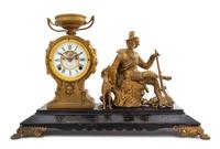 An American Mantel Clock with Figural Decoration
