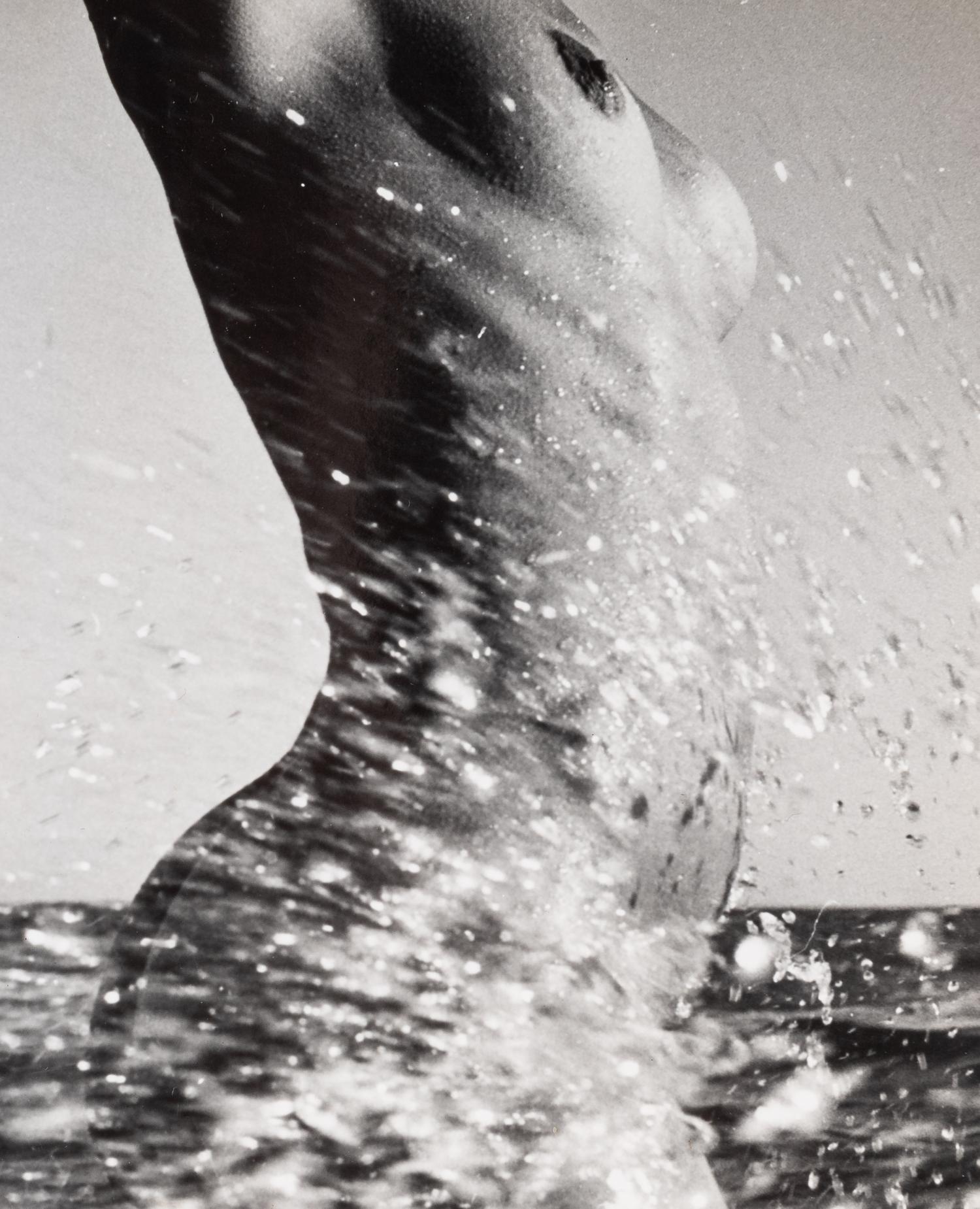 Lucien Clergue (1934-2014) Untitled (Nude in waves,) Greetings card , 1967